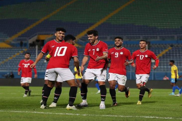منتخب مصر الأولمبي يكتفي بثلاثية وديًا أمام الجابو